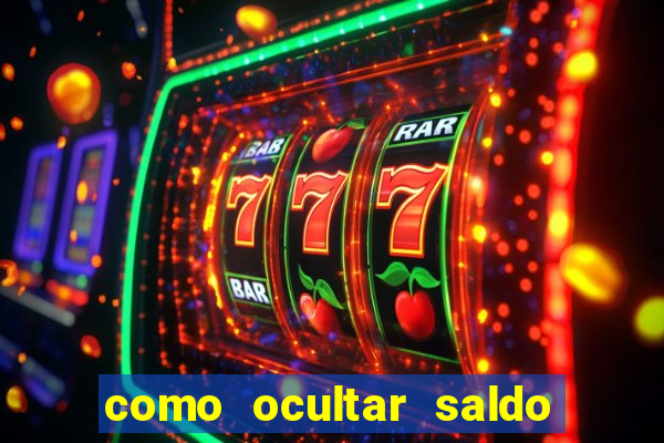 como ocultar saldo na betfair